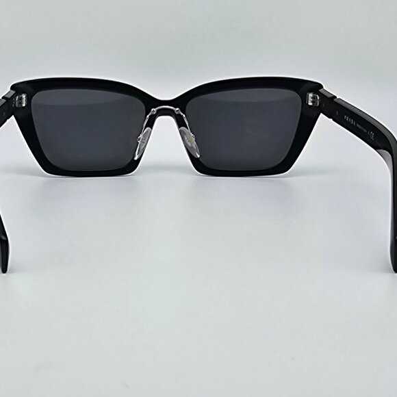 Prada SPR 14X 1AB-5S0 Black Frame Dark Grey Lens Sunglasses Italy 56-18-145 - Picture 4 of 12